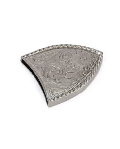 Western Belt Tips | Large Antique Silver