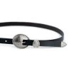 Western Double Buckle Belt Womens | Black Leather 1.5 Cm -Belt Shop western double buckle belt womens black leather 1.5 cm 2