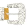 Western Mustard Suede Rhinestone Buckle Belt For Ladies