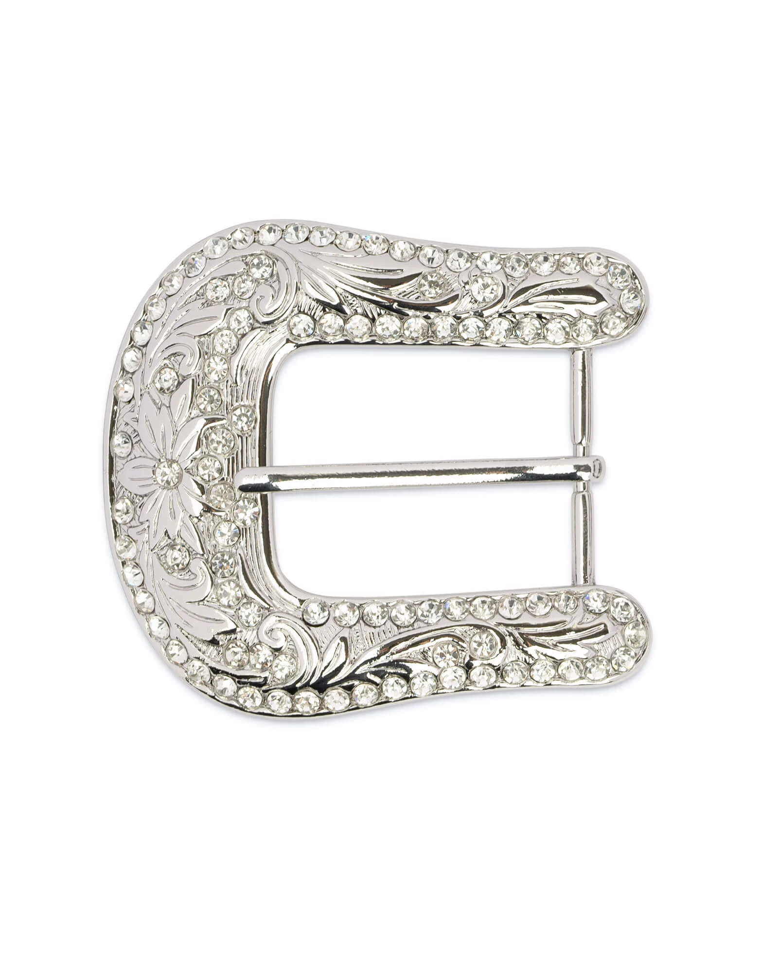 Western Rhinestone Belt Buckle | Silver 35 Mm 6 Western Rhinestone Belt Buckle | Silver 35 Mm - Image 4