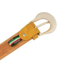 Western Suede Tan Belt With Gold Buckle 8 Western Suede Tan Belt With Gold Buckle -Belt Shop western suede tan belt with gold buckle 75usd 4