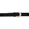 Western Women’s Black Suede Belt With Gold Buckle 2 Western Women’s Black Suede Belt With Gold Buckle -Belt Shop western womens black suede belt with gold buckle 75usd 2