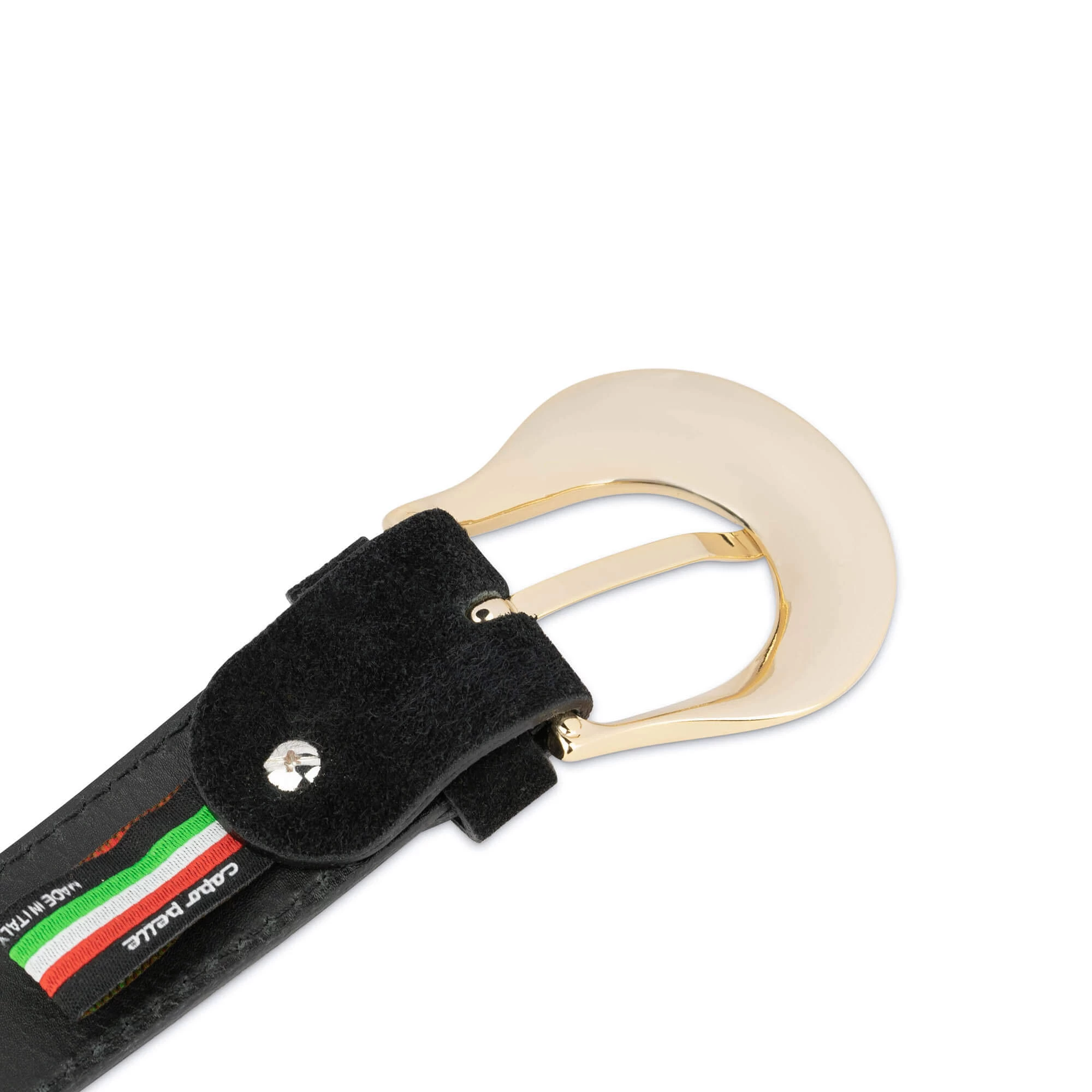 Western Women’s Black Suede Belt With Gold Buckle 5 Western Women’s Black Suede Belt With Gold Buckle - Image 3