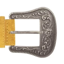 Western Womens Mustard Belt – Real Suede Leather