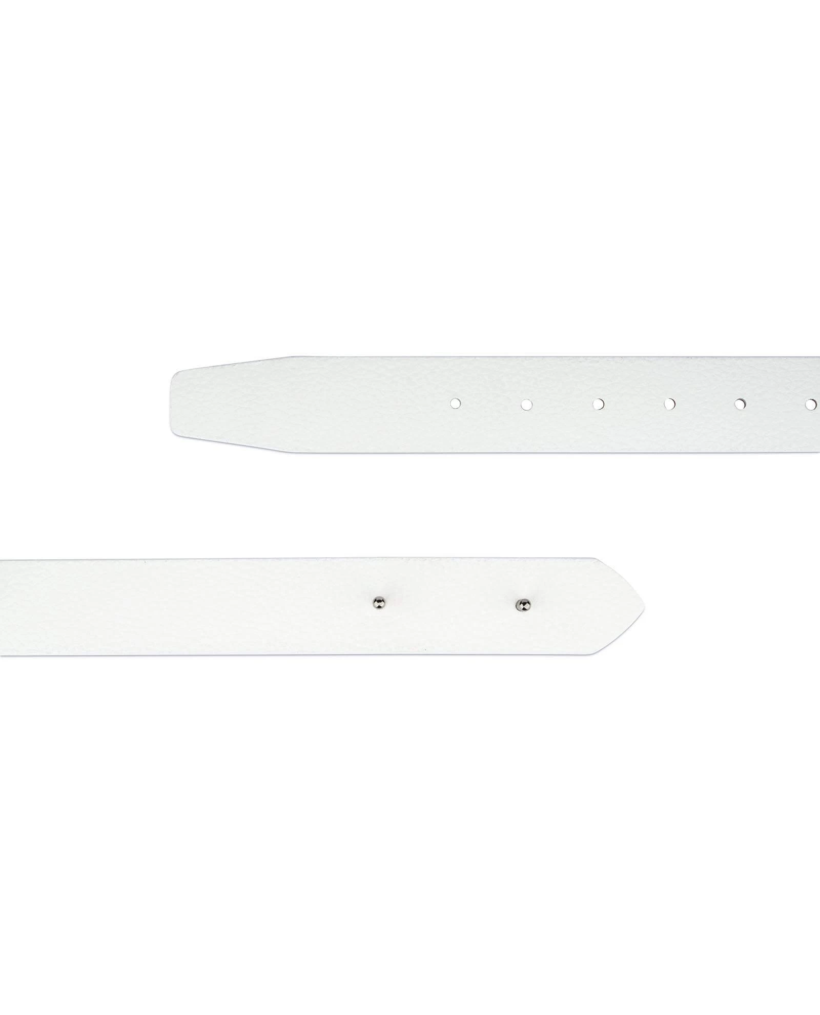 White Belt Mens Without Buckle 4 White Belt Mens Without Buckle - Image 2