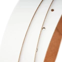 White Belt Straps For Buckles 2.5 Cm – Genuine Leather -Belt Shop white belt straps for buckles 2.5 cm genuine leather 3