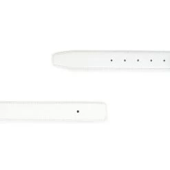 White Black Vegan Belt Strap For Buckles