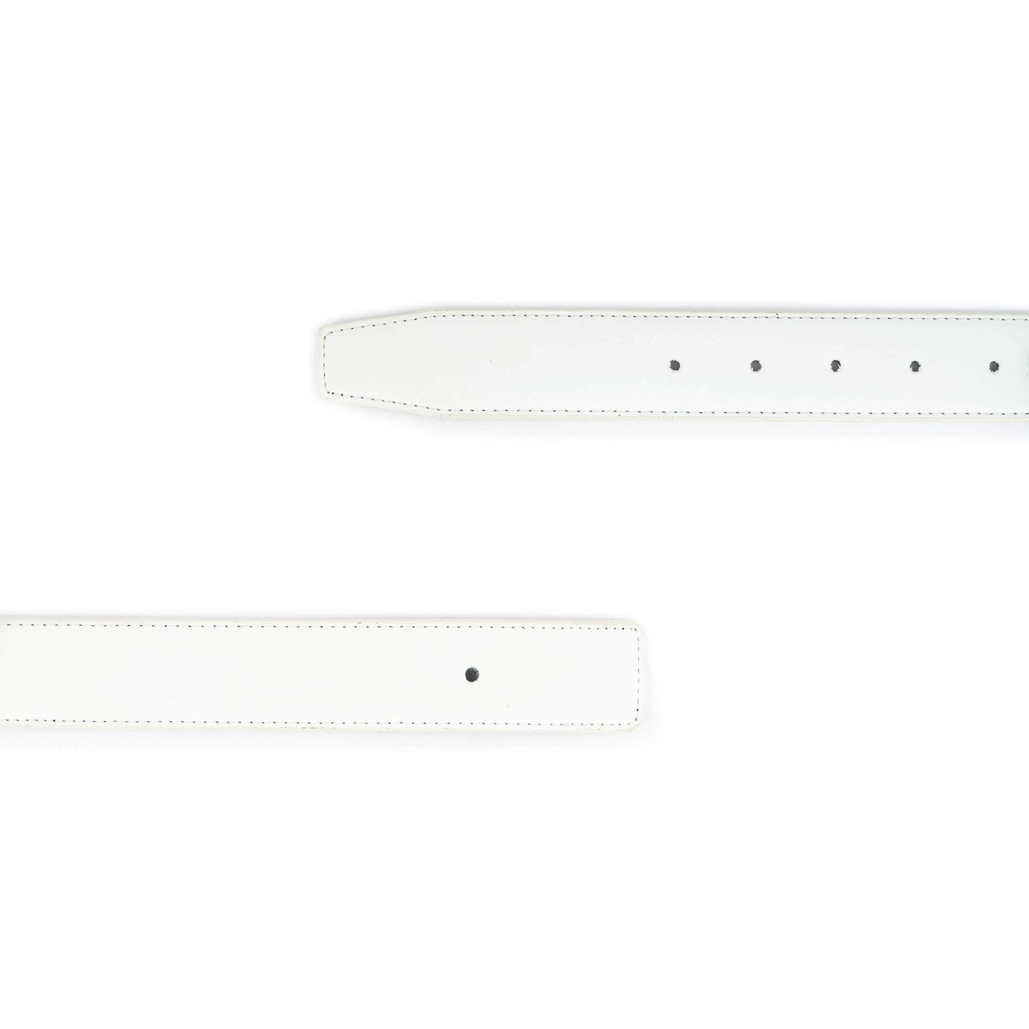 White Black Vegan Belt Strap For Buckles 3 White Black Vegan Belt Strap For Buckles