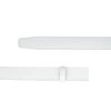 White Leather Ratchet Belt Strap 35 Mm
