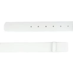White Leather Belt Strap For Buckles 1 1/2 Inch Leather