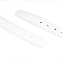 White Leather Belt Strap Replacement For 30 Mm Buckles -Belt Shop white leather belt strap replacement for 30 mm buckles 3