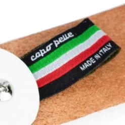 White Leather Belt With Black Hearts -Belt Shop white leather belt with black hearts 8