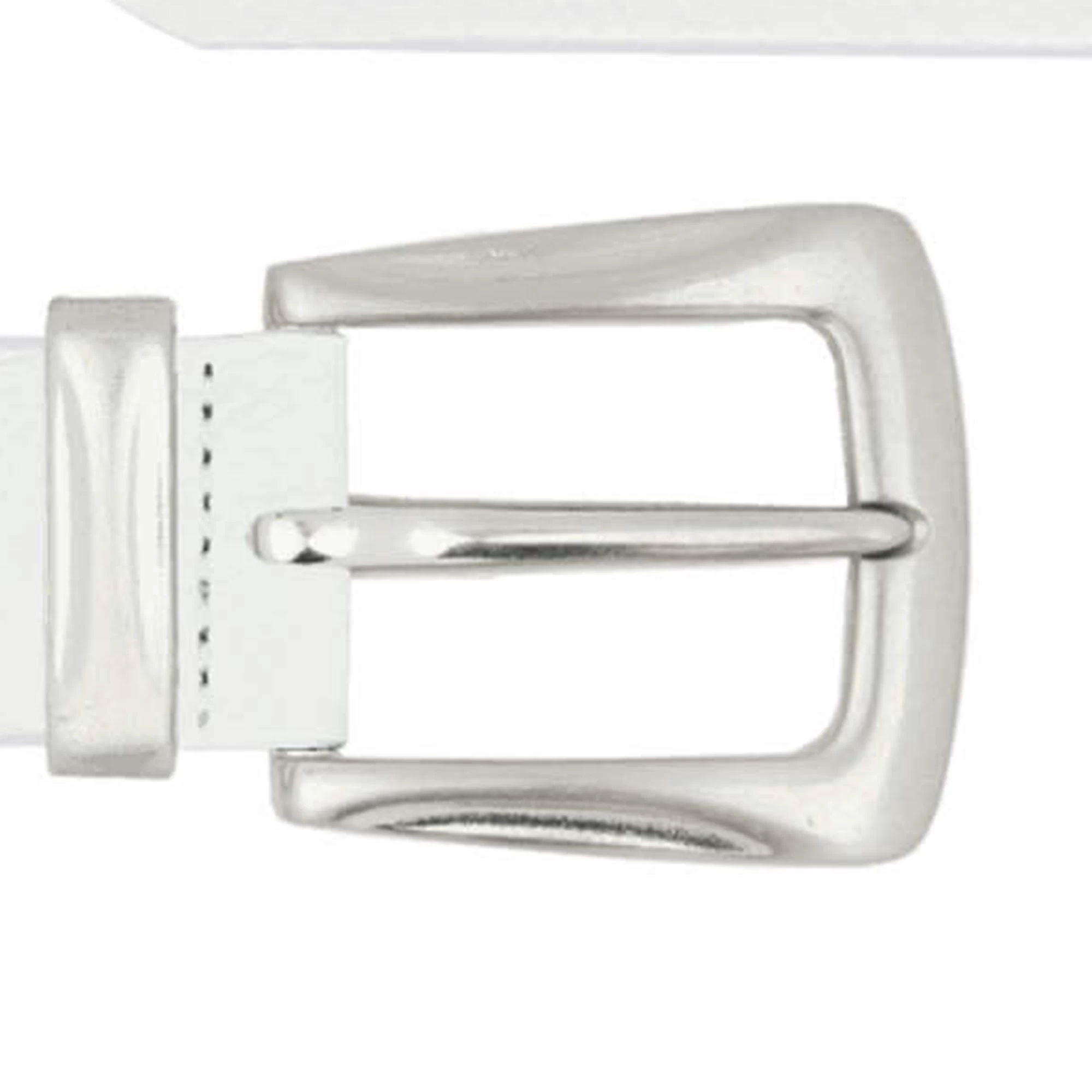 White Leather Casual Mens Belt With Stylish Buckle 3 White Leather Casual Mens Belt With Stylish Buckle
