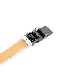 White Ratchet Mens Belt | 3.0 Cm Real Leather -Belt Shop white ratchet mens belt 3.0 cm real leather 4