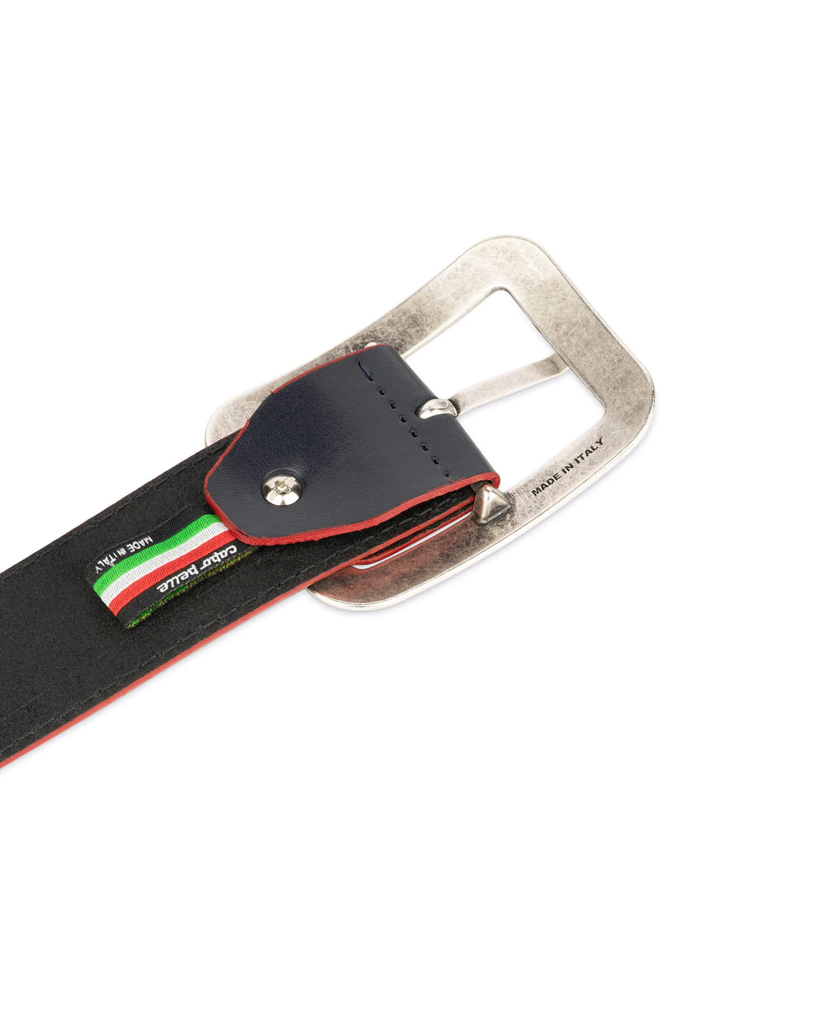 Wide Womens Blue Belt With Rounded Corner Buckle 5 Wide Womens Blue Belt With Rounded Corner Buckle - Image 3