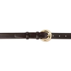Womens Brown Belt With Gold Buckle