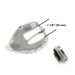 Women Leaf Belt Buckle 2 Piece Set | Solid Metal -Belt Shop women leaf belt buckle 2 piece set solid metal 6 1