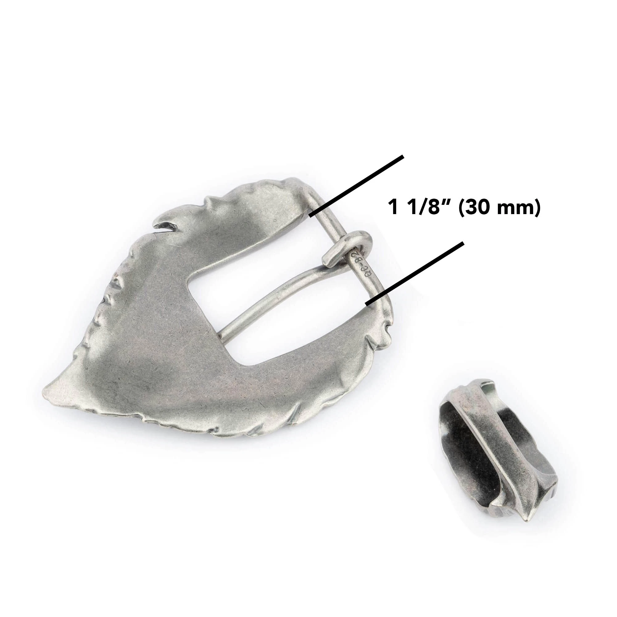 Feather Belt Buckle 2 Piece Set | Silver Solid Metal 7 Feather Belt Buckle 2 Piece Set | Silver Solid Metal - Image 5