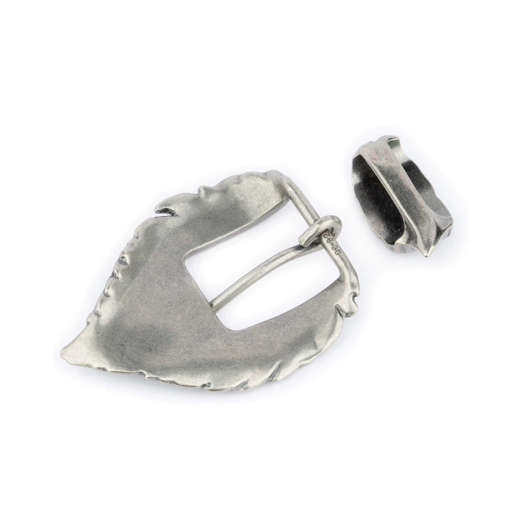 Feather Belt Buckle 2 Piece Set | Silver Solid Metal 8 Feather Belt Buckle 2 Piece Set | Silver Solid Metal - Image 6