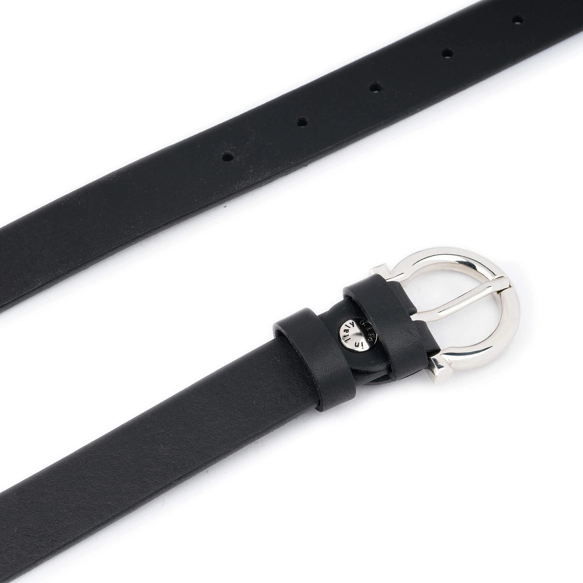 Women’s Black Leather Belt With Horseshoe Buckle 4 Women’s Black Leather Belt With Horseshoe Buckle - Image 2