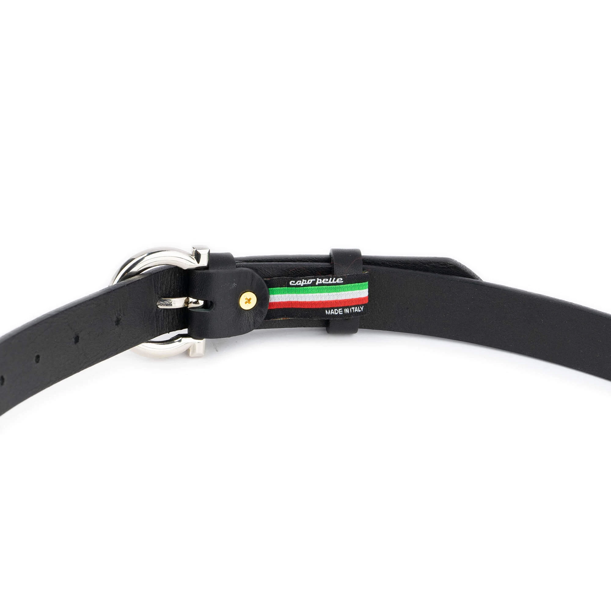 Women’s Black Leather Belt With Horseshoe Buckle 8 Women’s Black Leather Belt With Horseshoe Buckle - Image 6