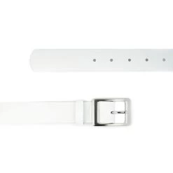Women’s White Belt For Jeans – 1.5 Inch Real Leather