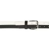 Womens Black And White Belt With Two Prong Buckle 2 Womens Black And White Belt With Two Prong Buckle -Belt Shop womens black and white belt with two prong buckle 3