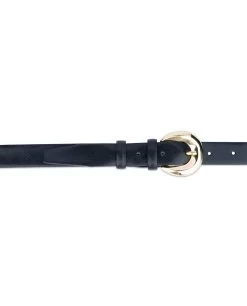 Women’s Black Belt With Gold Buckle – 2.5cm