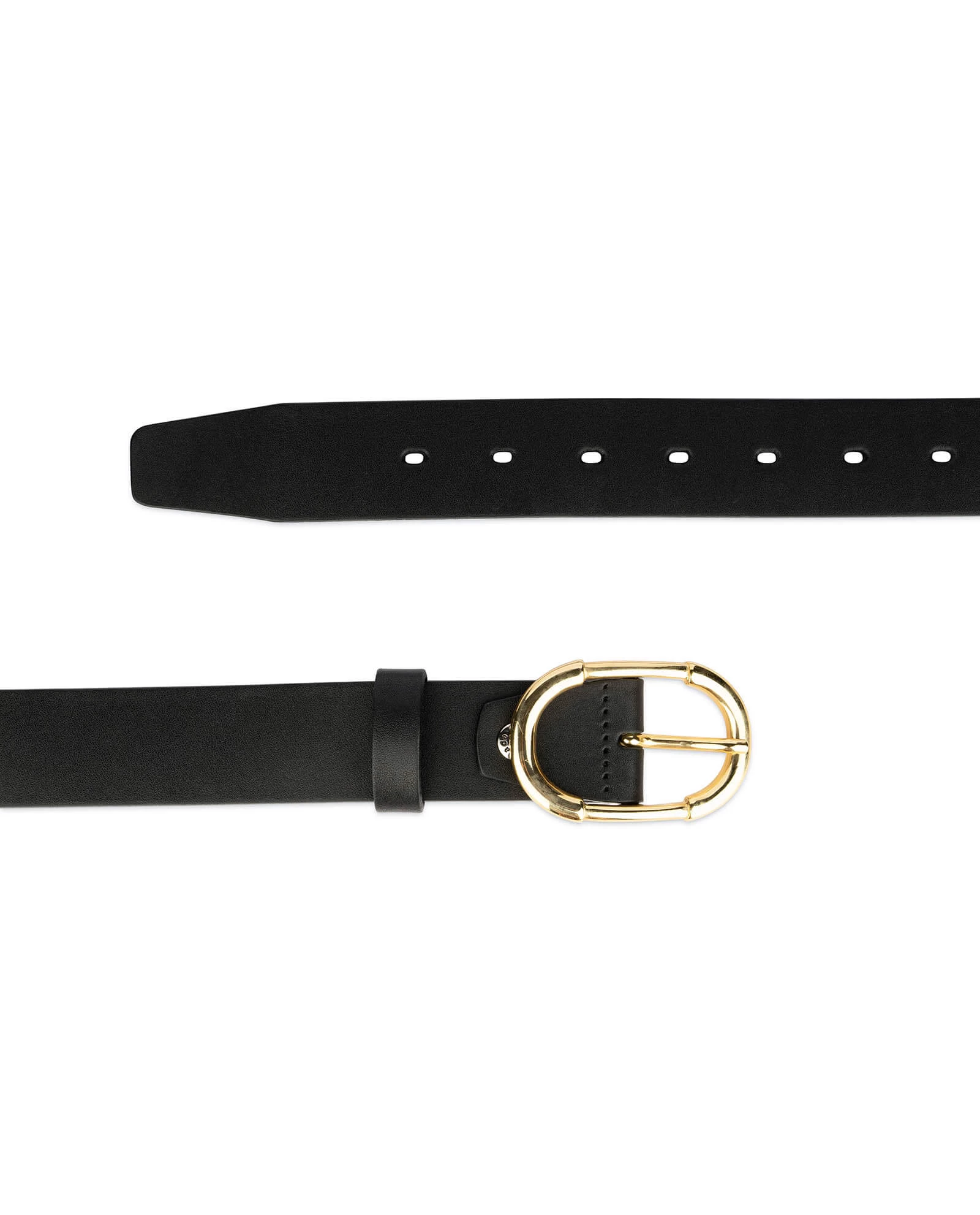 Women’s Black Belt With Gold Buckle | Full Grain Leather 3 Women’s Black Belt With Gold Buckle | Full Grain Leather