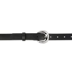 Women’s Black Belt With Silver Buckle
