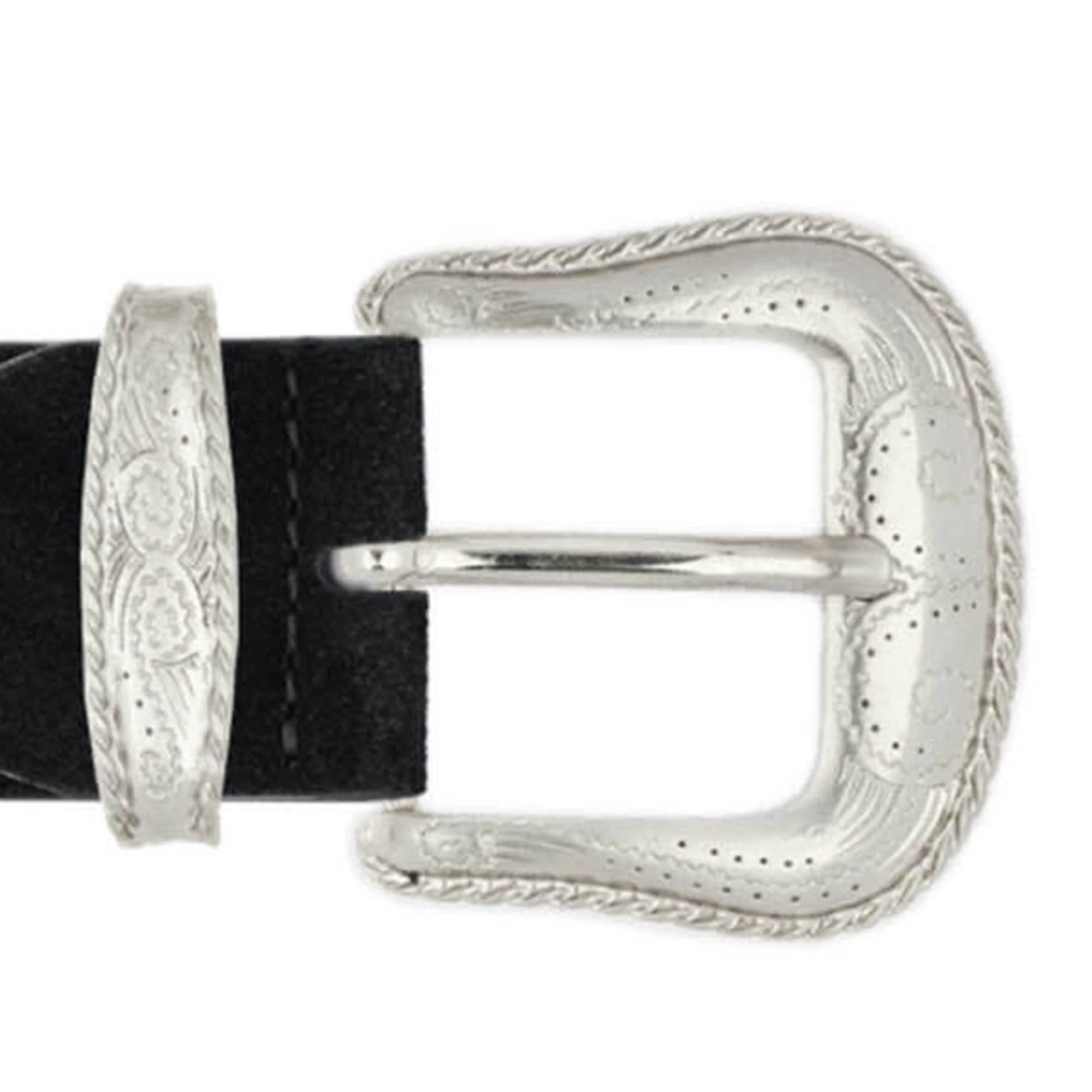 Womens Black Designer Western Belt With Floral Buckle 3 Womens Black Designer Western Belt With Floral Buckle