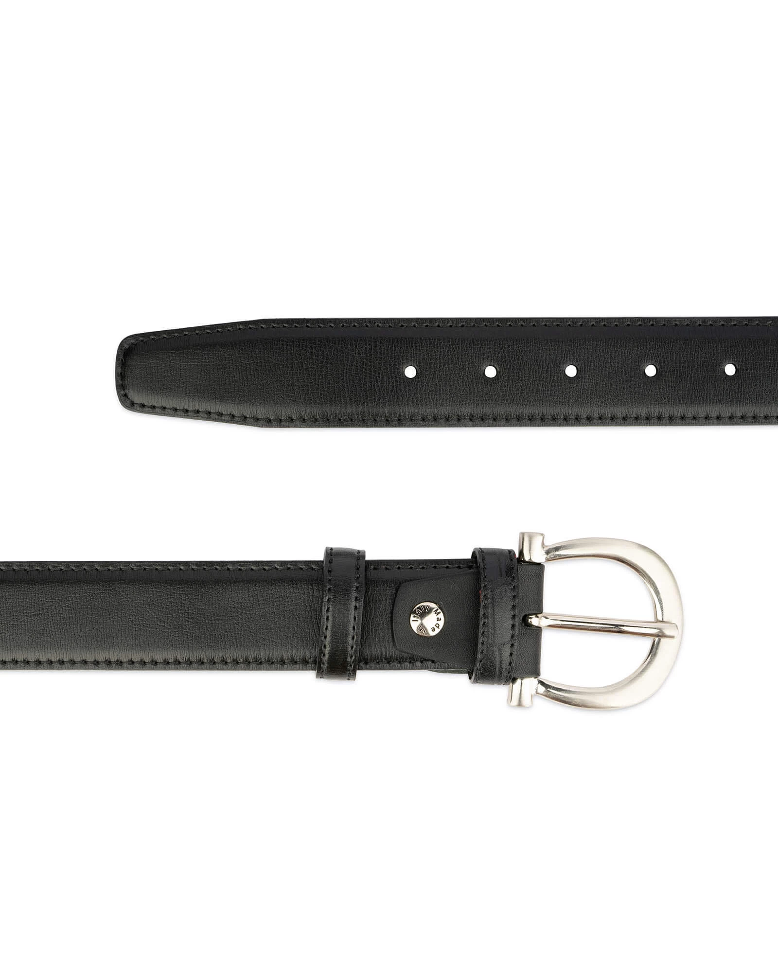 Women’s Black Leather Belt With Stylish Buckle 3 Women’s Black Leather Belt With Stylish Buckle