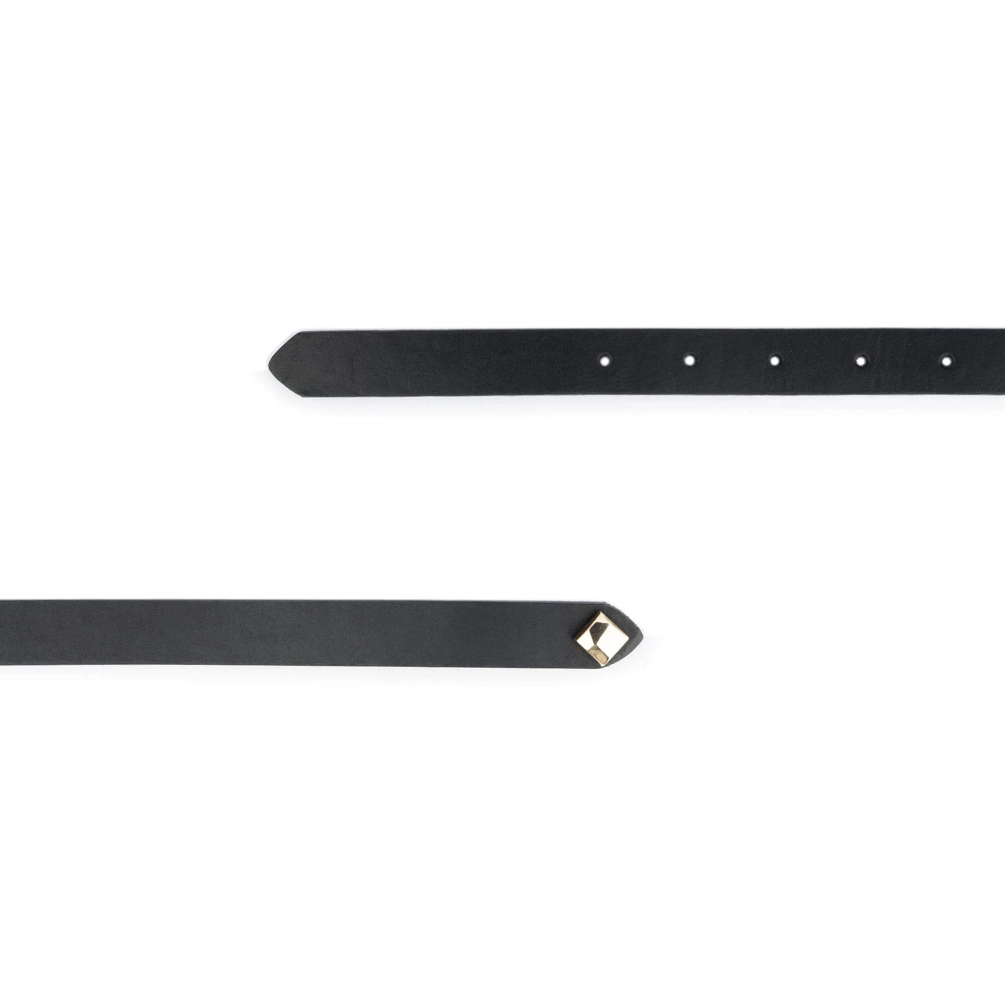 Womens Black Thin Belt With Gold Buckle 3 Womens Black Thin Belt With Gold Buckle