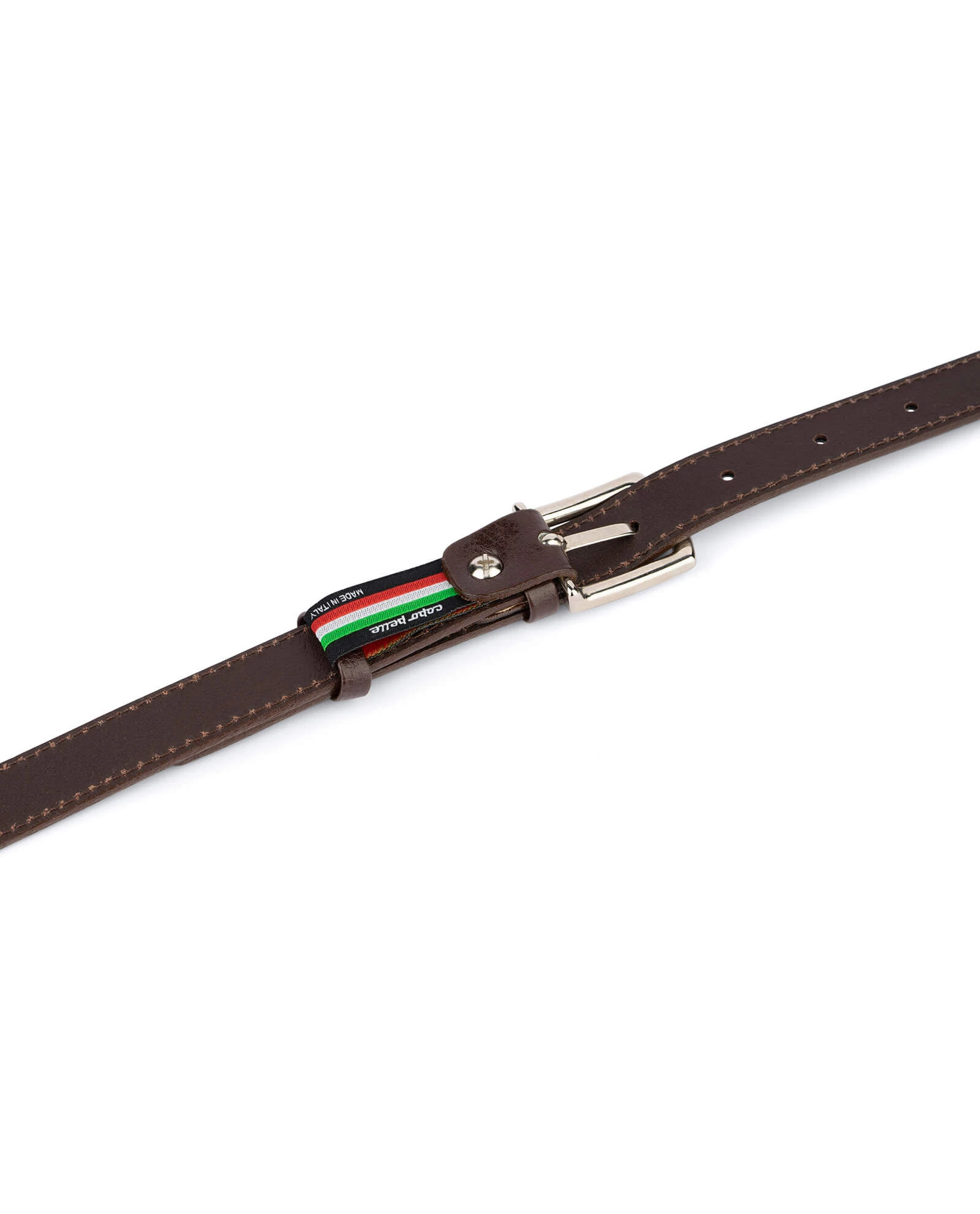 Womens Brown Leather Belt 2.0 Cm 5 Womens Brown Leather Belt 2.0 Cm - Image 3