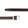 Womens Brown Leather Belt With Silver Buckle -Belt Shop womens brown leather belt with silver buckle 2