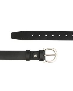 Women’s Full Grain Leather Belt With Silver Buckle