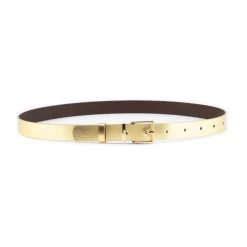 Womens Gold Belt For Dresses – Real Leather 1 Inch