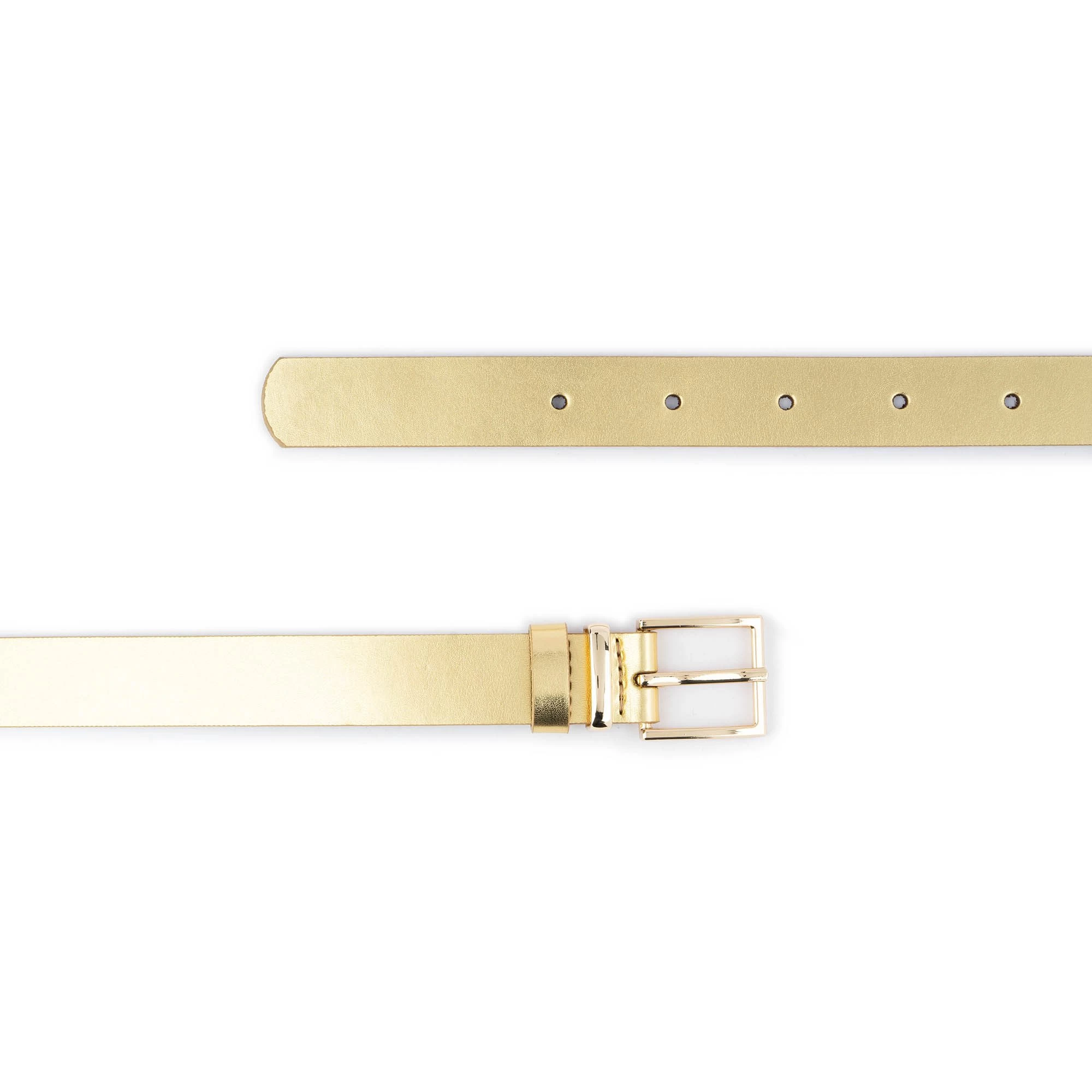 Womens Gold Belt For Dresses – Real Leather 1 Inch 4 Womens Gold Belt For Dresses – Real Leather 1 Inch - Image 2