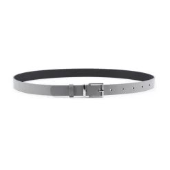 Womens Gray Belt 1 Inch Genuine Leather