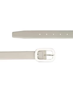 Womens Gray Belt With Nickel Silver Buckle