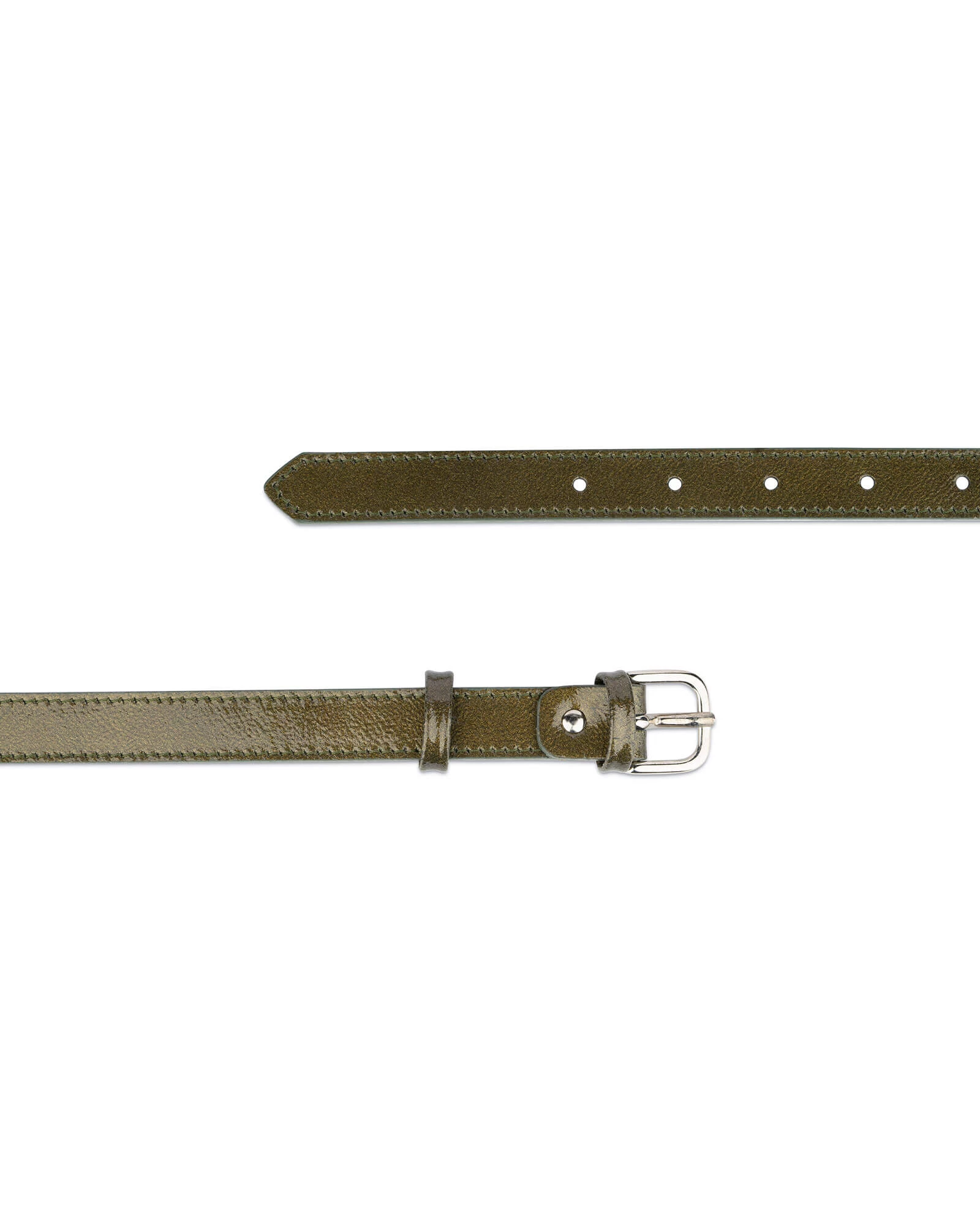 Womens Green Belt Thin 2.0 Cm