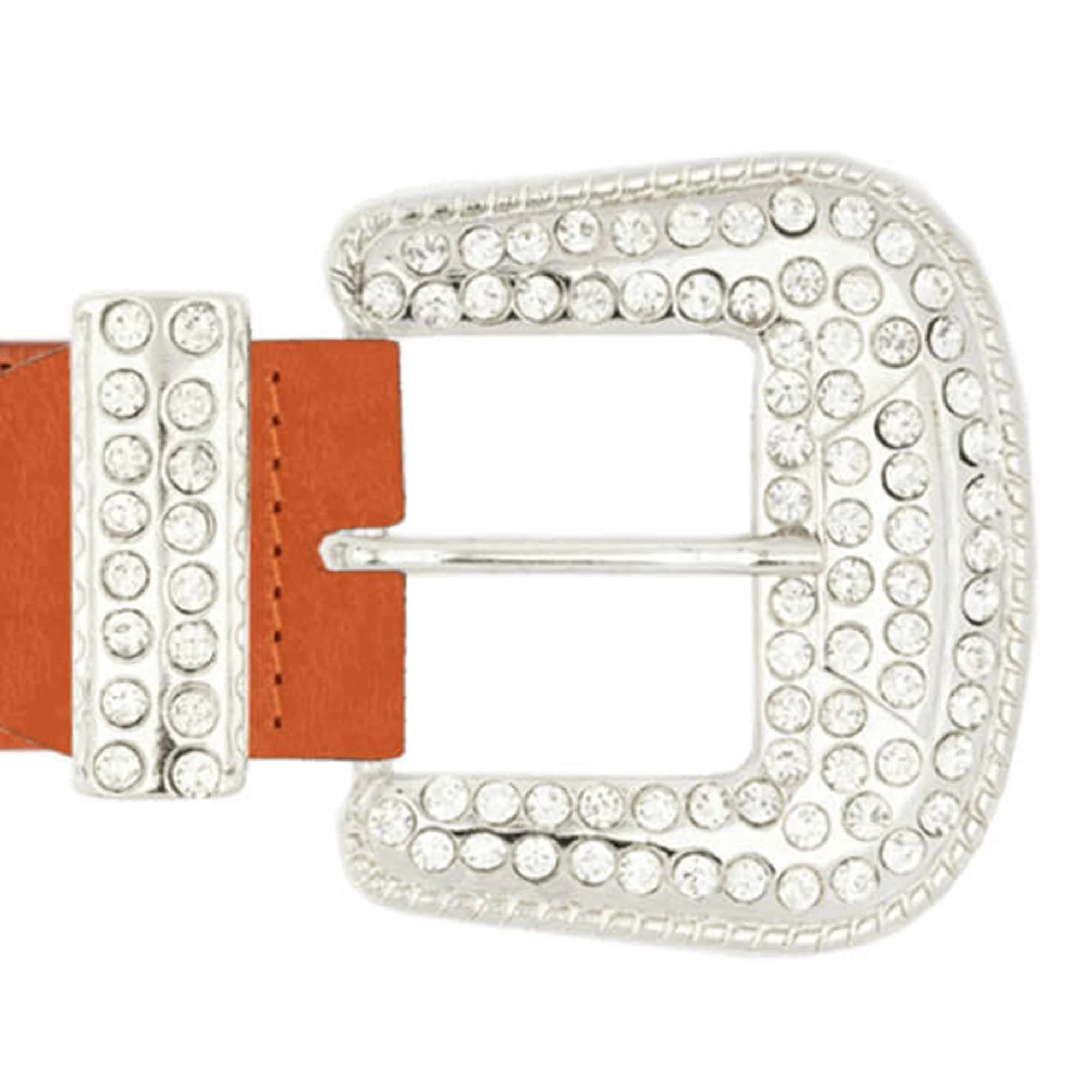 Womens Jeans Western Belt With Rhinestone Buckle 3 Womens Jeans Western Belt With Rhinestone Buckle