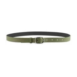 Womens Khaki Green Belt With Buckle – Genuine Leather -Belt Shop womens khaki green belt with buckle genuine leather 8