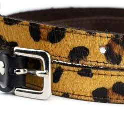 Womens Leopard Belt | Skinny Calf Hair