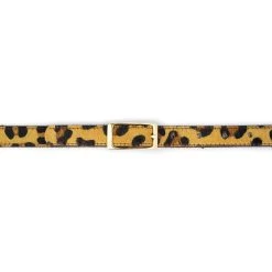 Womens Leopard Belt With Brass Buckle -Belt Shop womens leopard belt with brass buckle 5