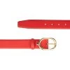 Womens Red Leather Belt With Gold Buckle -Belt Shop womens red leather belt with gold buckle 3