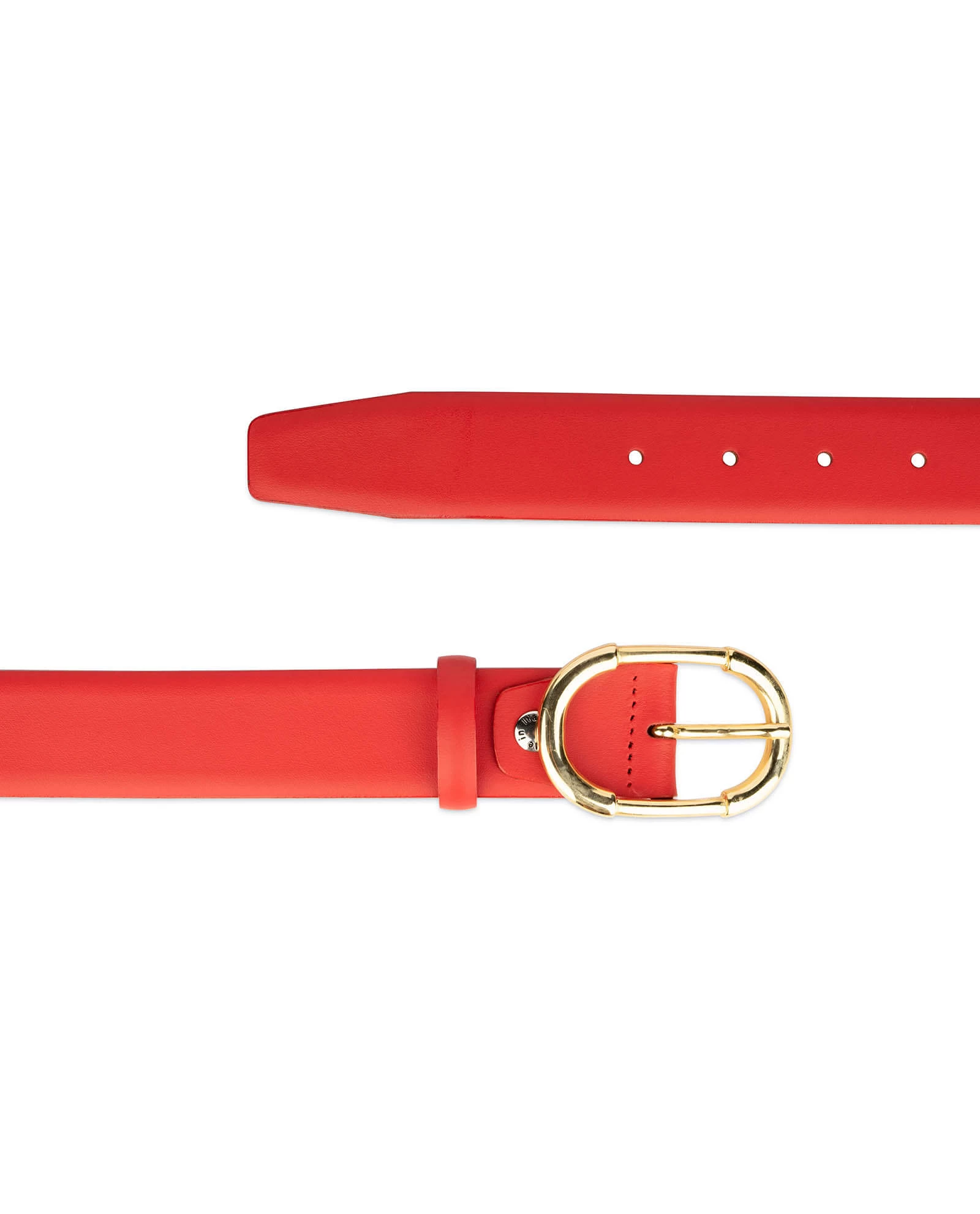 Womens Red Leather Belt With Gold Buckle 3 Womens Red Leather Belt With Gold Buckle