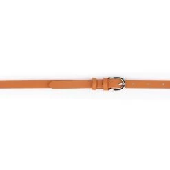 Womens Tan Belt | 1.5 Cm Real Leather