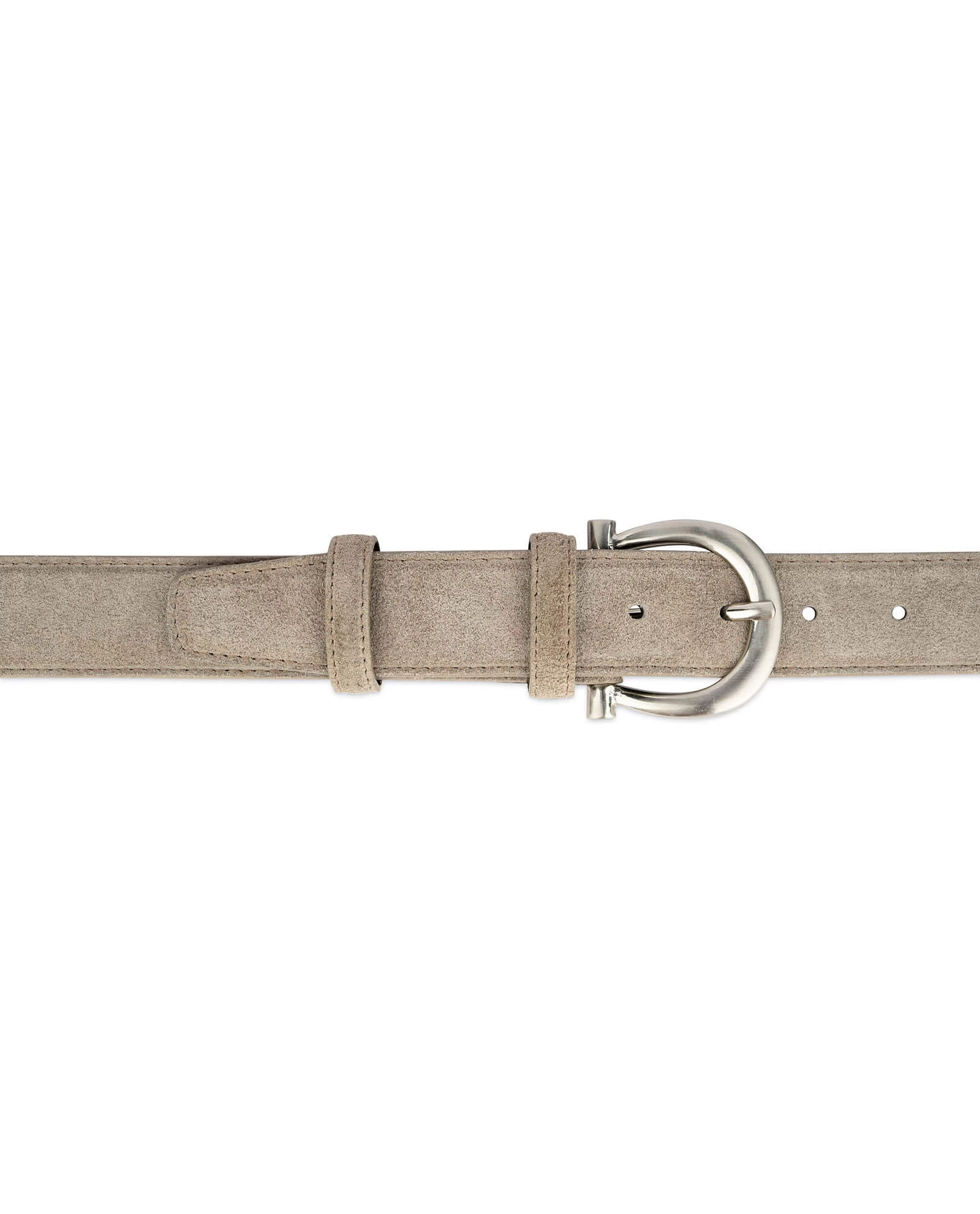 Womens Taupe Belt With Italian Buckle 4 Womens Taupe Belt With Italian Buckle - Image 2