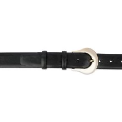 Womens Western Black Gold Buckle Belt